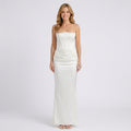 Strapless Maxi Dress – Corset Bodice Ruched Style