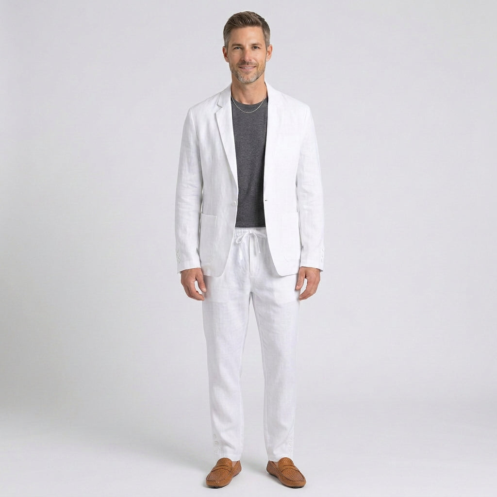 Men’s Linen Look Suit Set