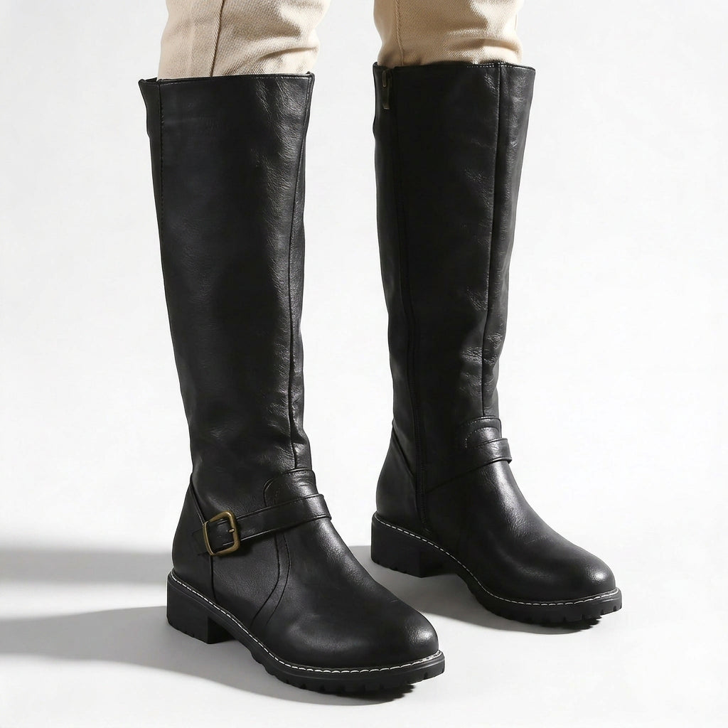Knee High Boots – Buckle Strap Classic Style