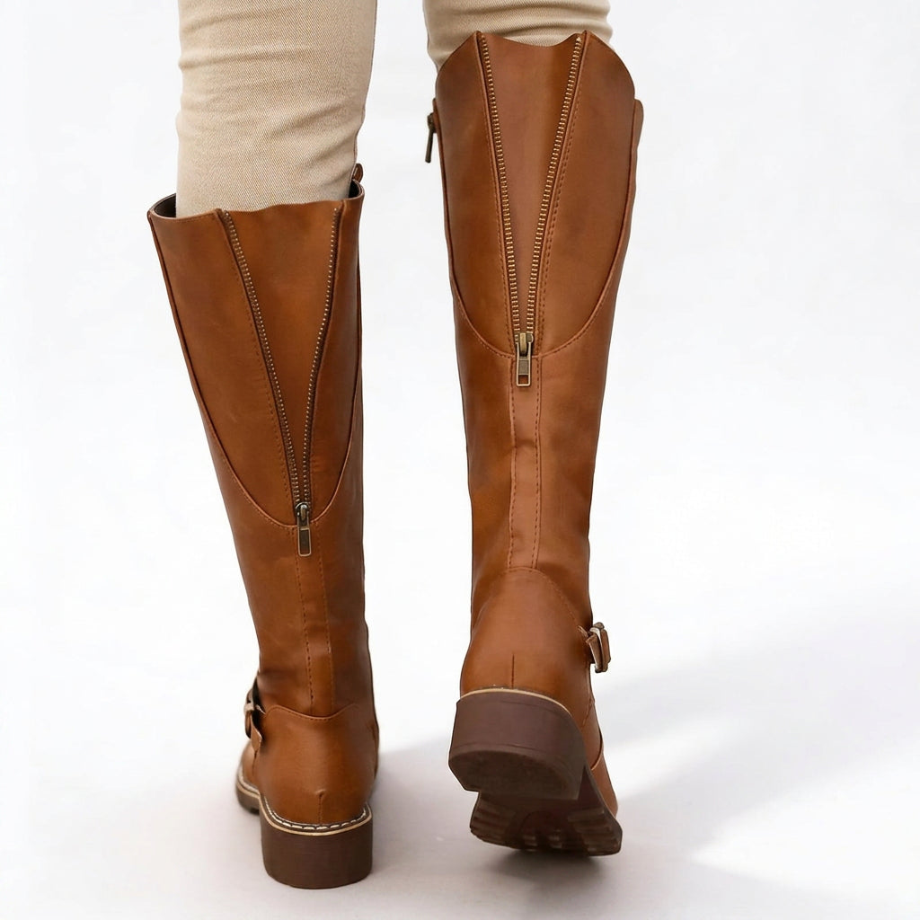 Knee High Boots – Buckle Strap Classic Style