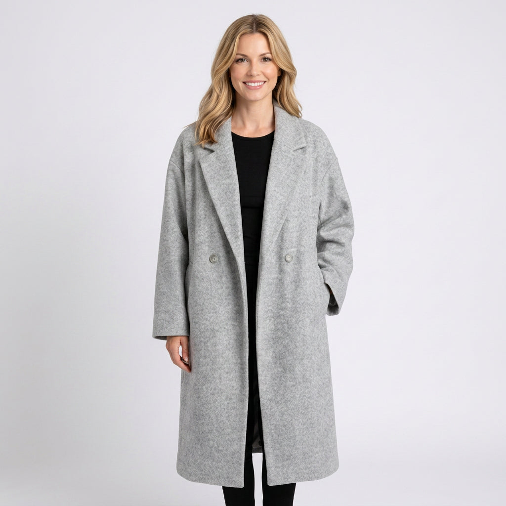 Coat – Longline Double Breasted Relaxed Style