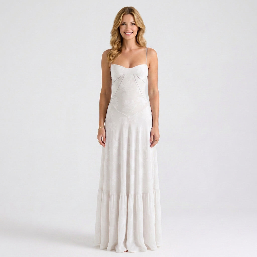 Maxi Dress – Sweetheart Strap Flared Style
