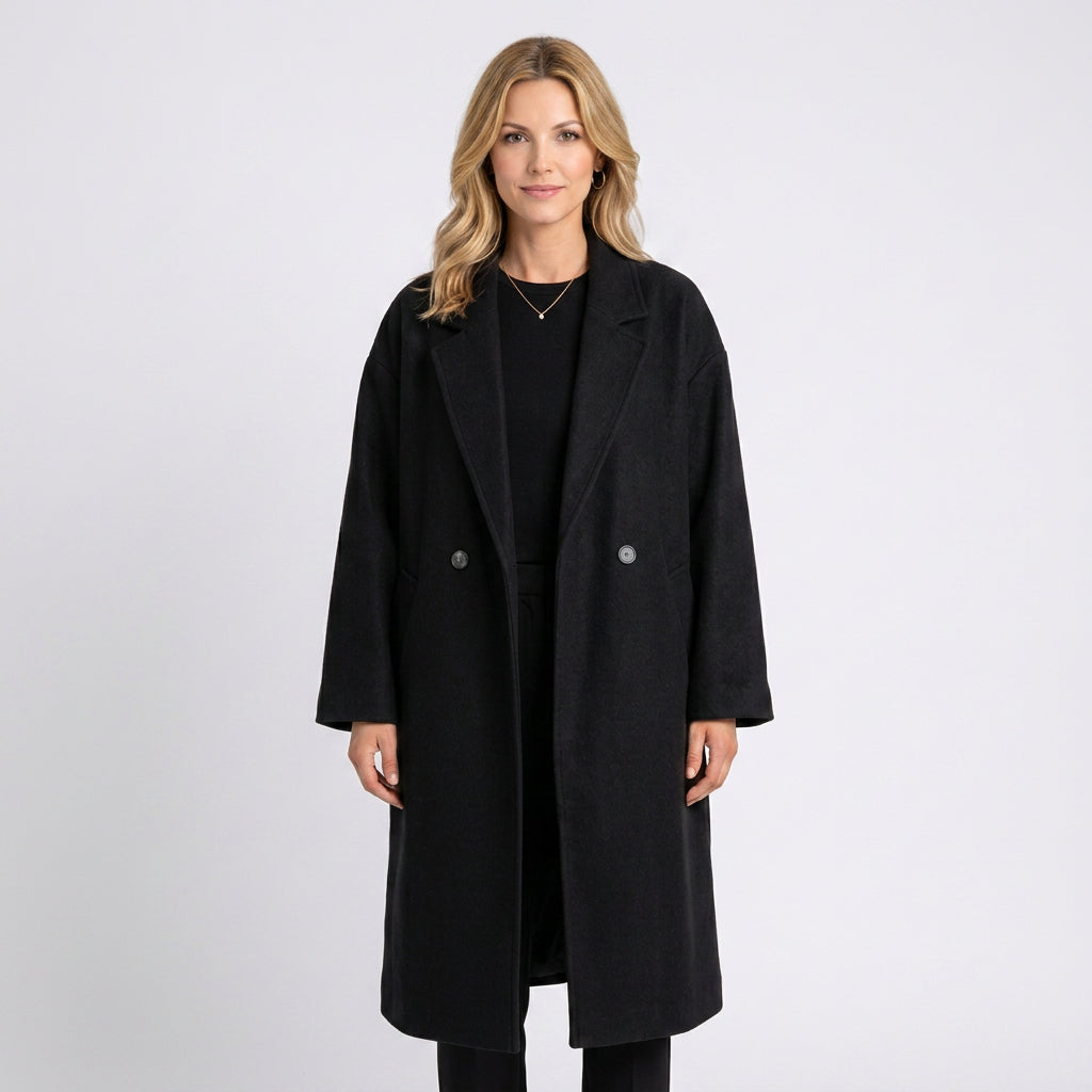 Coat – Longline Double Breasted Relaxed Style