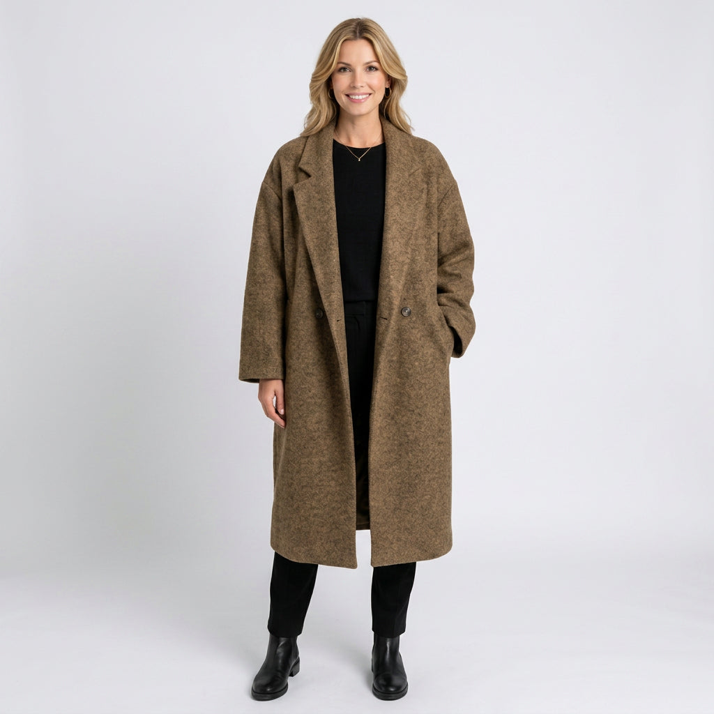 Coat – Longline Double Breasted Relaxed Style