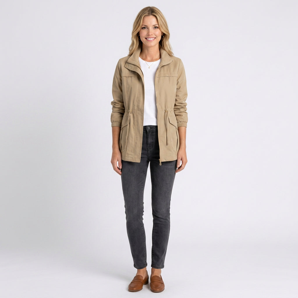 Jacket – Utility Drawstring Everyday Style