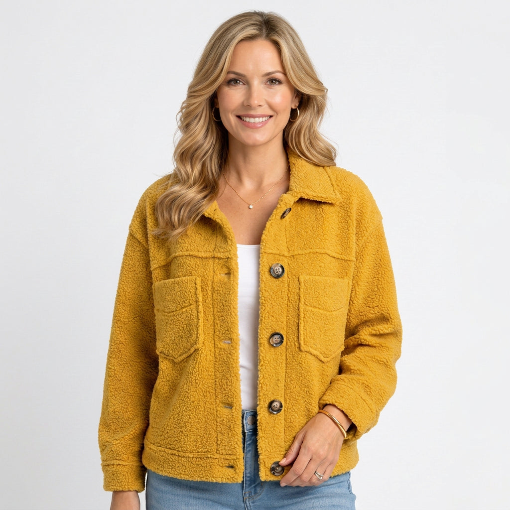 Women’s Button Front Fleece Coat