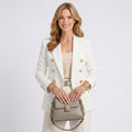 Women Tailored Blazer Double Breasted Structured Jacket