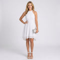 Mini Dress – Pleated Halter Layered Style