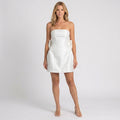 Mini Dress – Strapless Bow Detail Structured Style