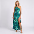 Maxi Dress – One Shoulder Floral Split Hem Style