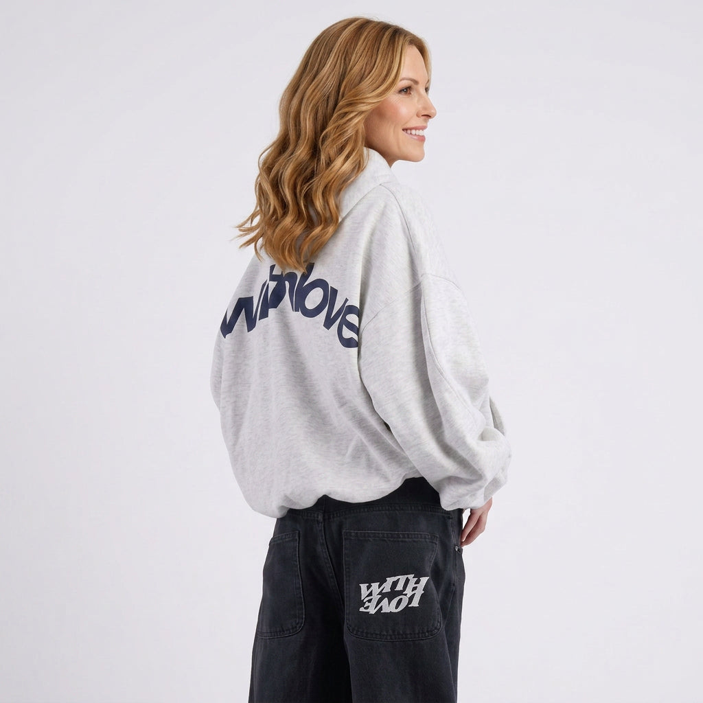 Oversized Hoodie – Cotton Blend Pullover Casual Sweatshirt