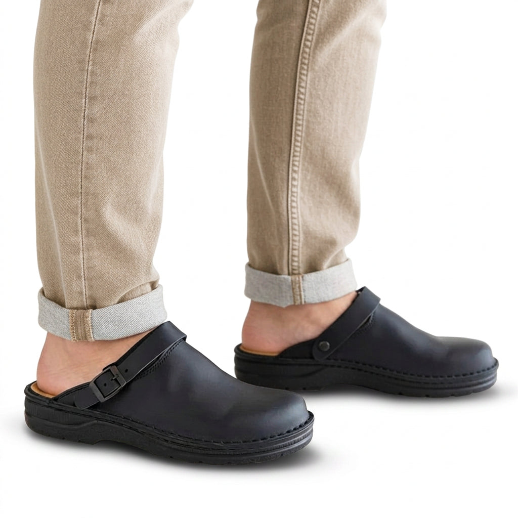 Men’s Buckle Strap Clogs