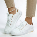Sneakers – Quilted Lace-Up Everyday Style
