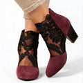 Ankle Boots – Lace Detail Block Heel Style