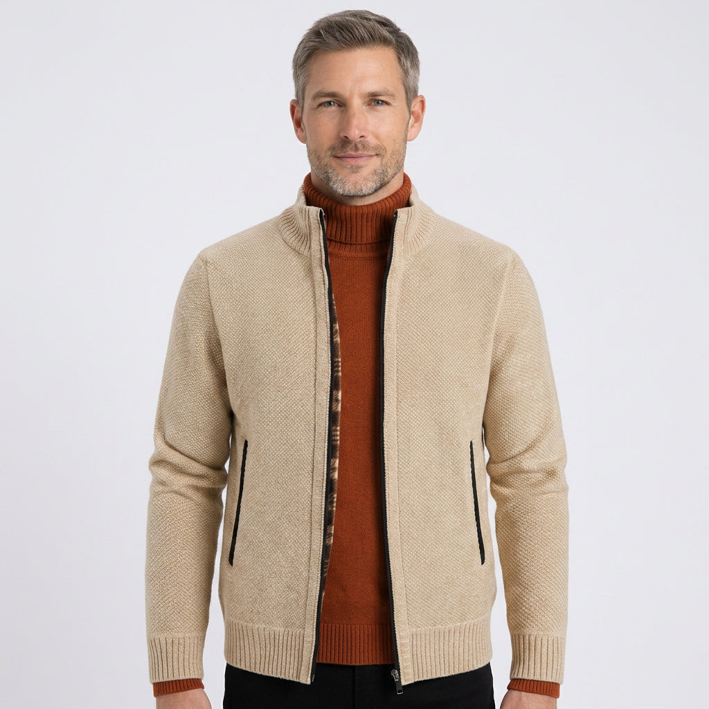 Men’s Zip Up Knit Cardigan