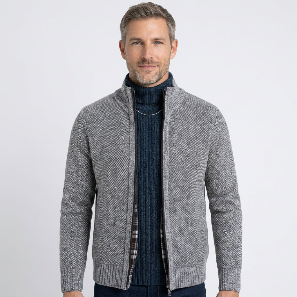 Men’s Zip Up Knit Cardigan