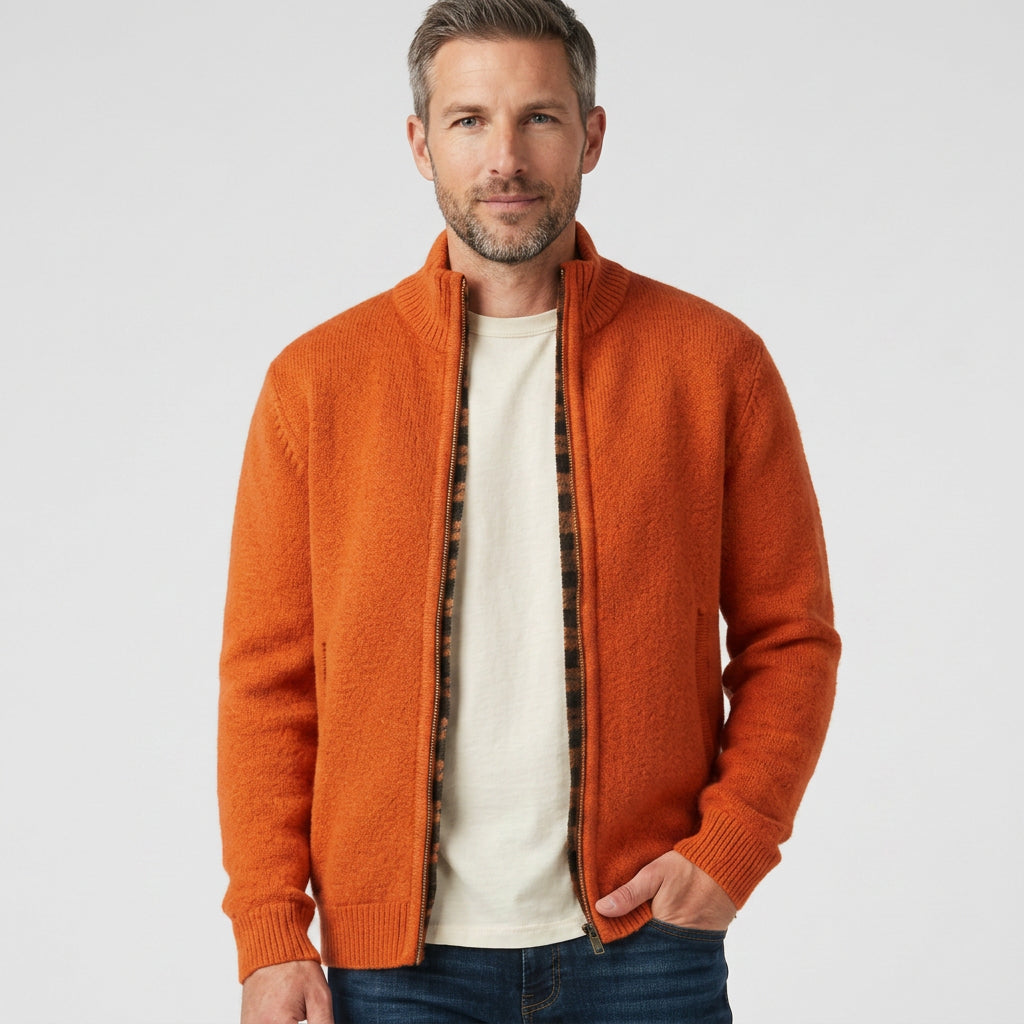 Men’s Zip Up Knit Cardigan