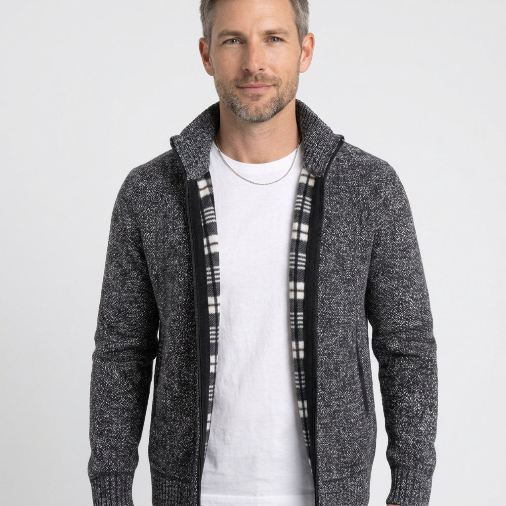 Men’s Zip Up Knit Cardigan