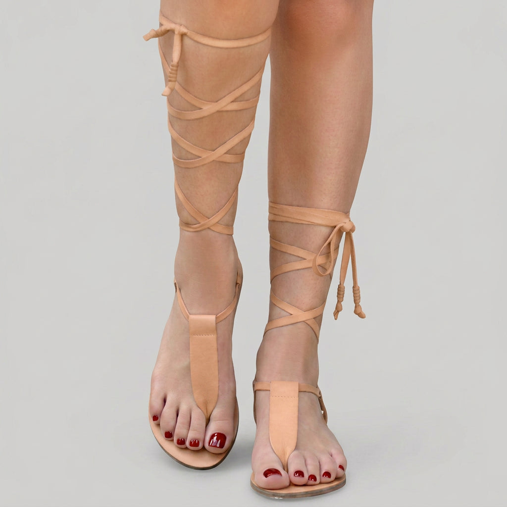 Sandals – Lace-Up Flat Summer Style