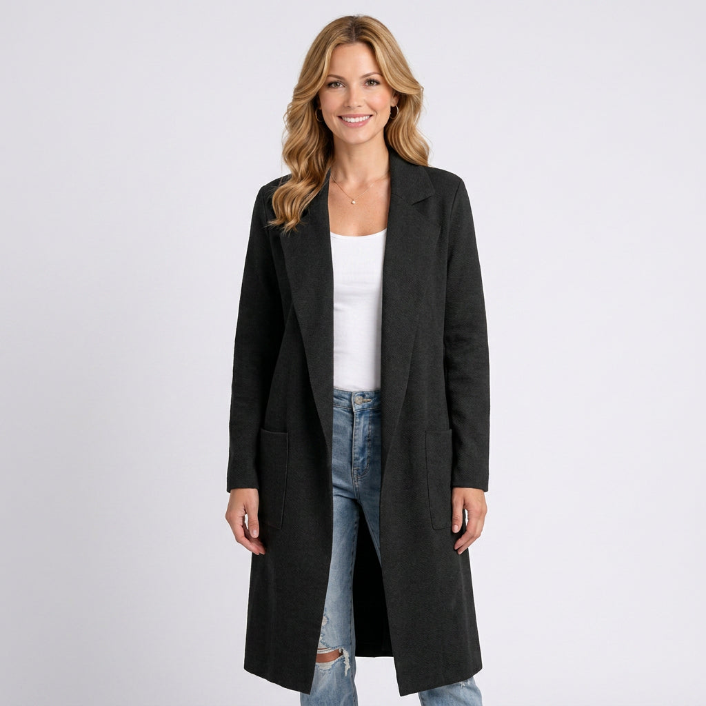 Coat – Longline Open Front Everyday Style