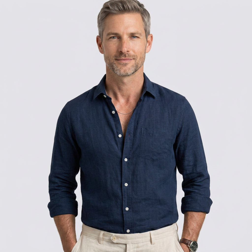 Men’s Textured Button Up Shirt