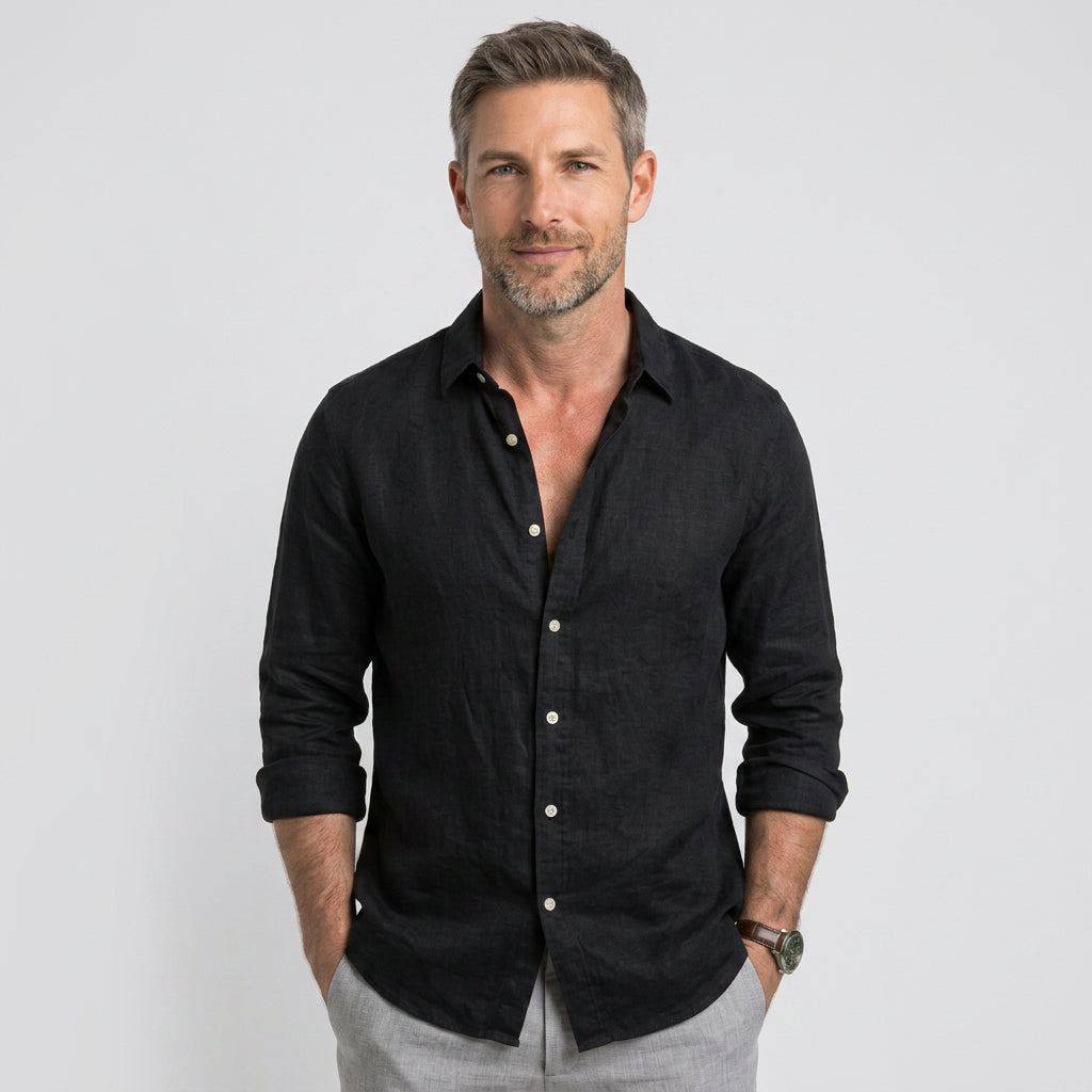 Men’s Textured Button Up Shirt