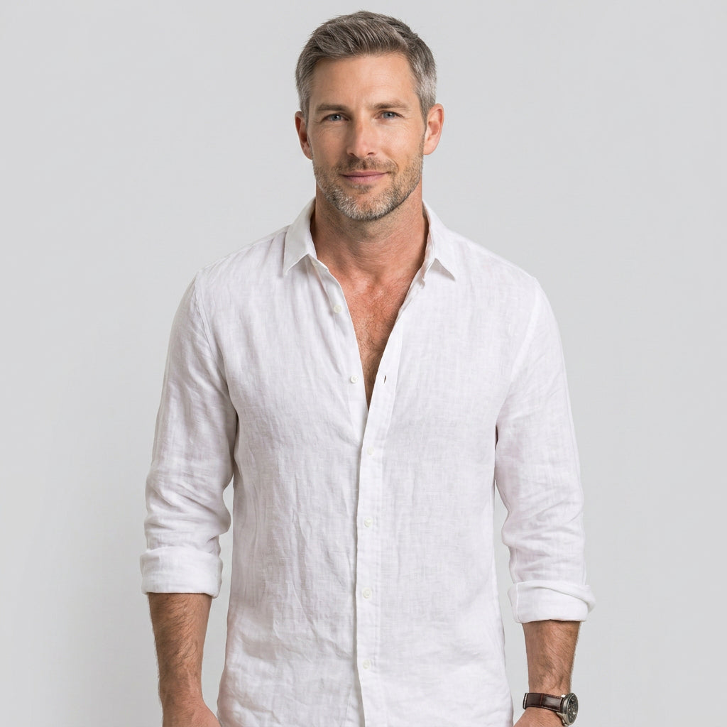 Men’s Textured Button Up Shirt