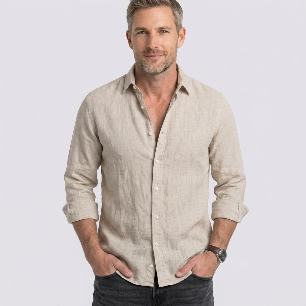 Men’s Textured Button Up Shirt