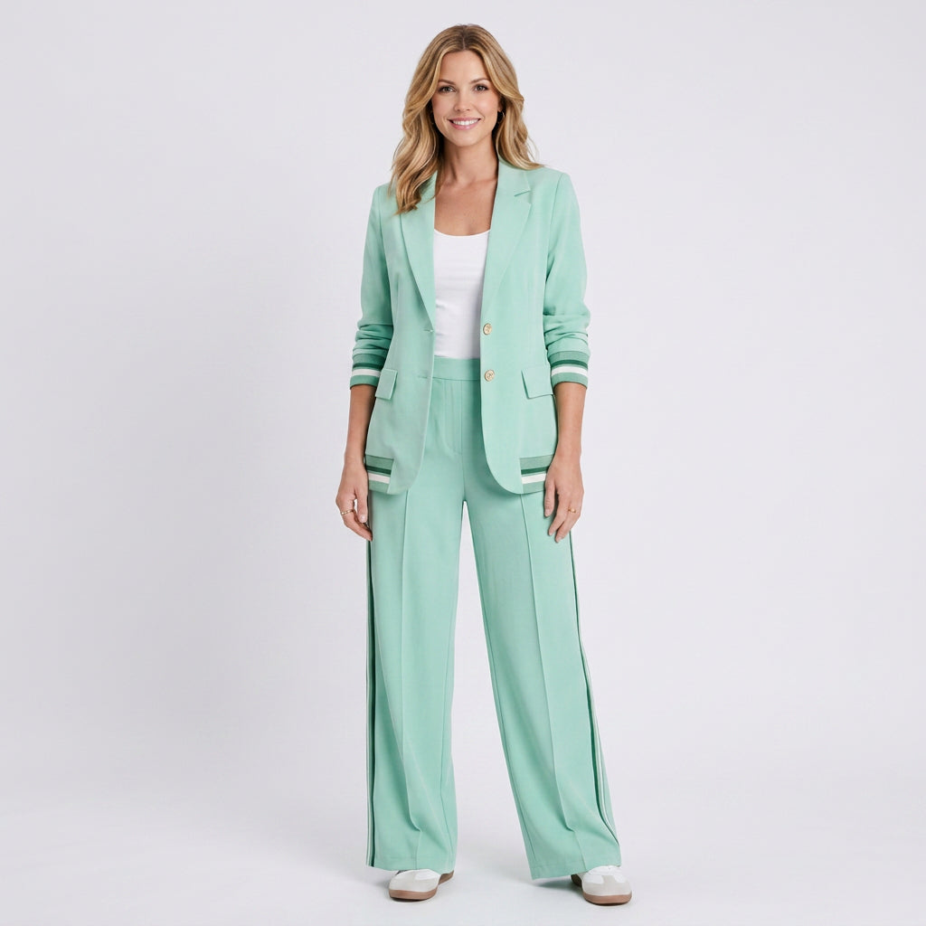 Suit Set – Blazer and Wide Leg Trousers Smart Casual Style