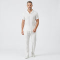 Men’s Textured Polo Tracksuit Set