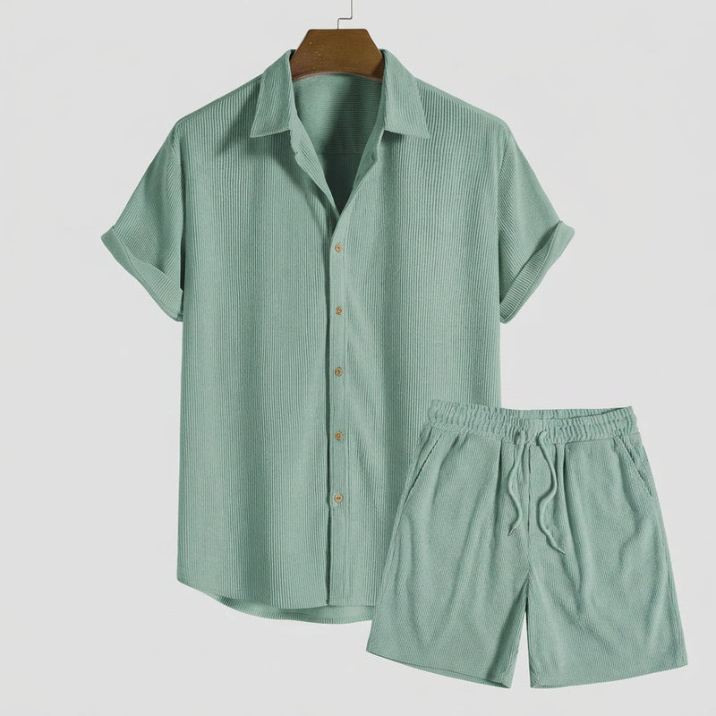 Men’s Short Sleeve Shirt and Shorts Set
