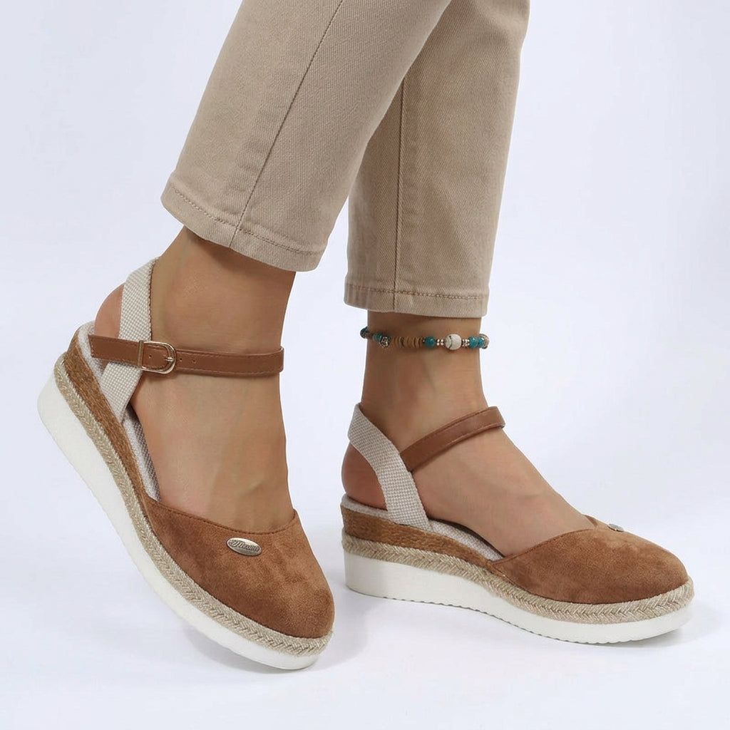 Sandals – Espadrille Wedge Ankle Strap Style
