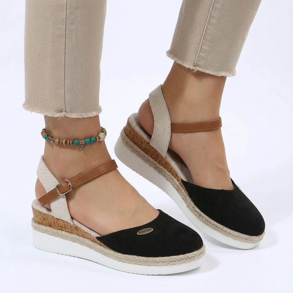 Sandals – Espadrille Wedge Ankle Strap Style