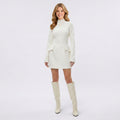 Mini Dress – High Neck Tailored Long Sleeve Style
