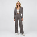 Suit Set – Cropped Blazer and Wide Leg Trousers Tailored Style