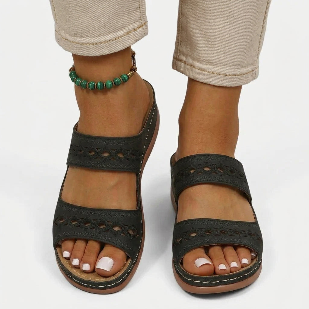 Sandals – Embroidered Comfort Slide Style