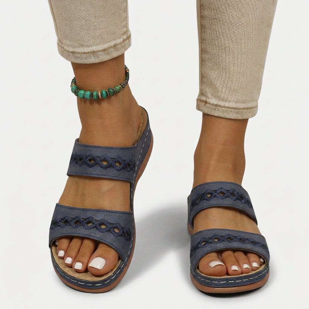 Sandals – Embroidered Comfort Slide Style
