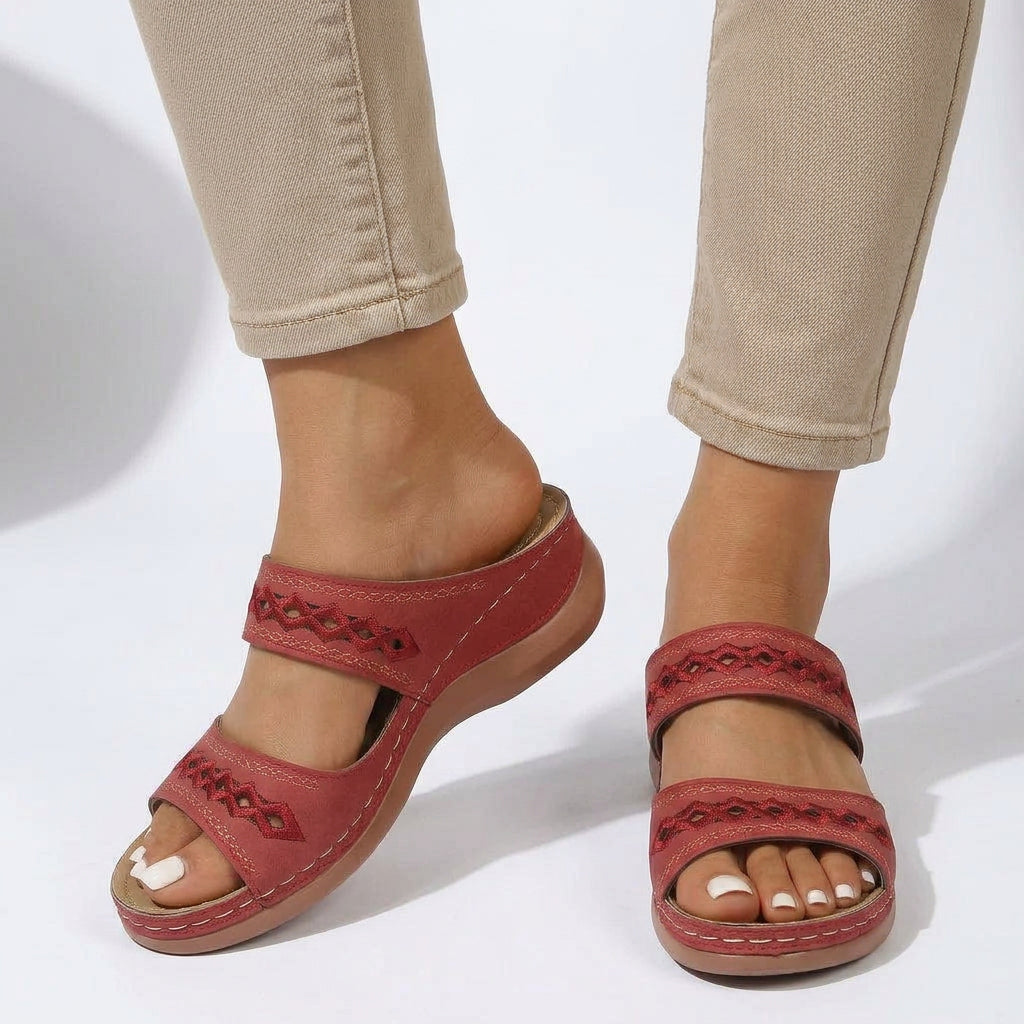 Sandals – Embroidered Comfort Slide Style