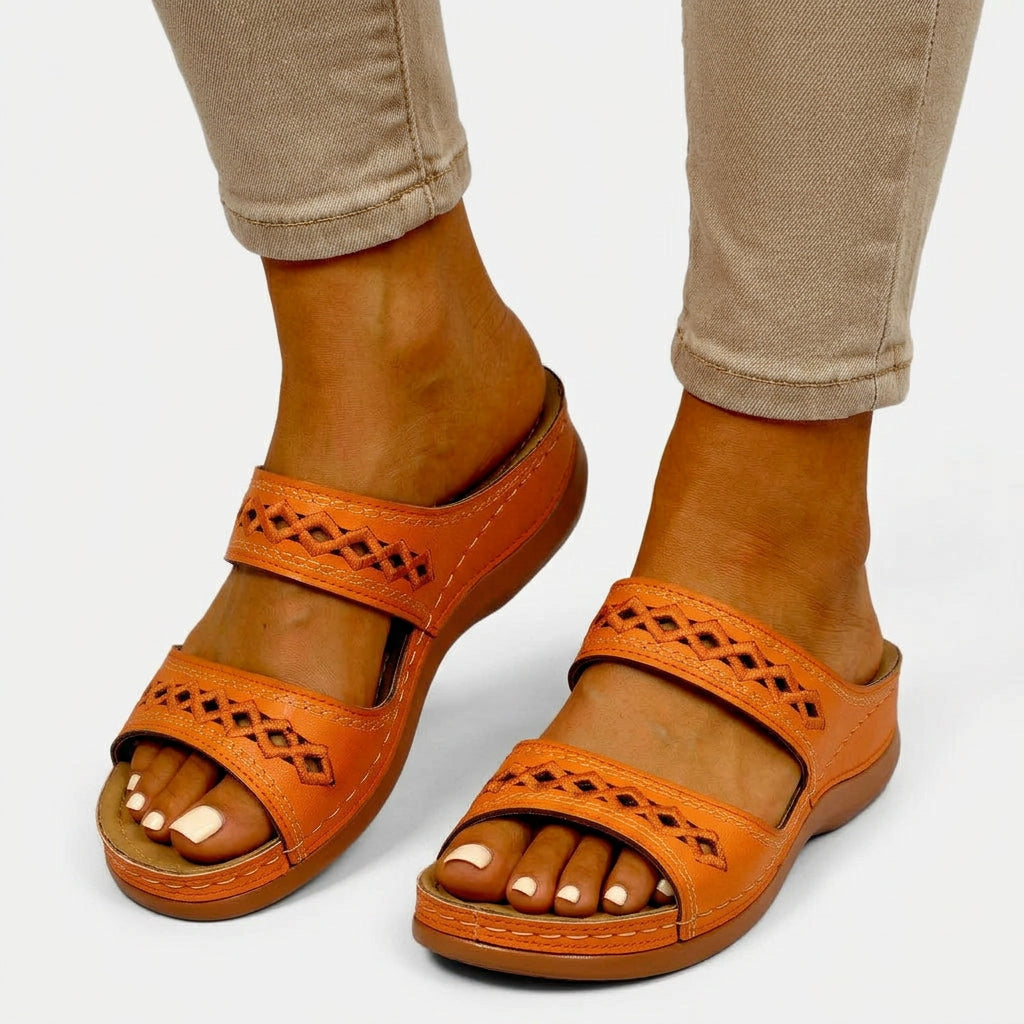 Sandals – Embroidered Comfort Slide Style
