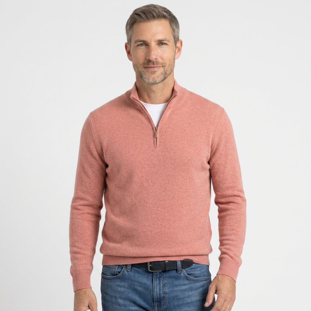 Men’s Quarter Zip Knit Sweater