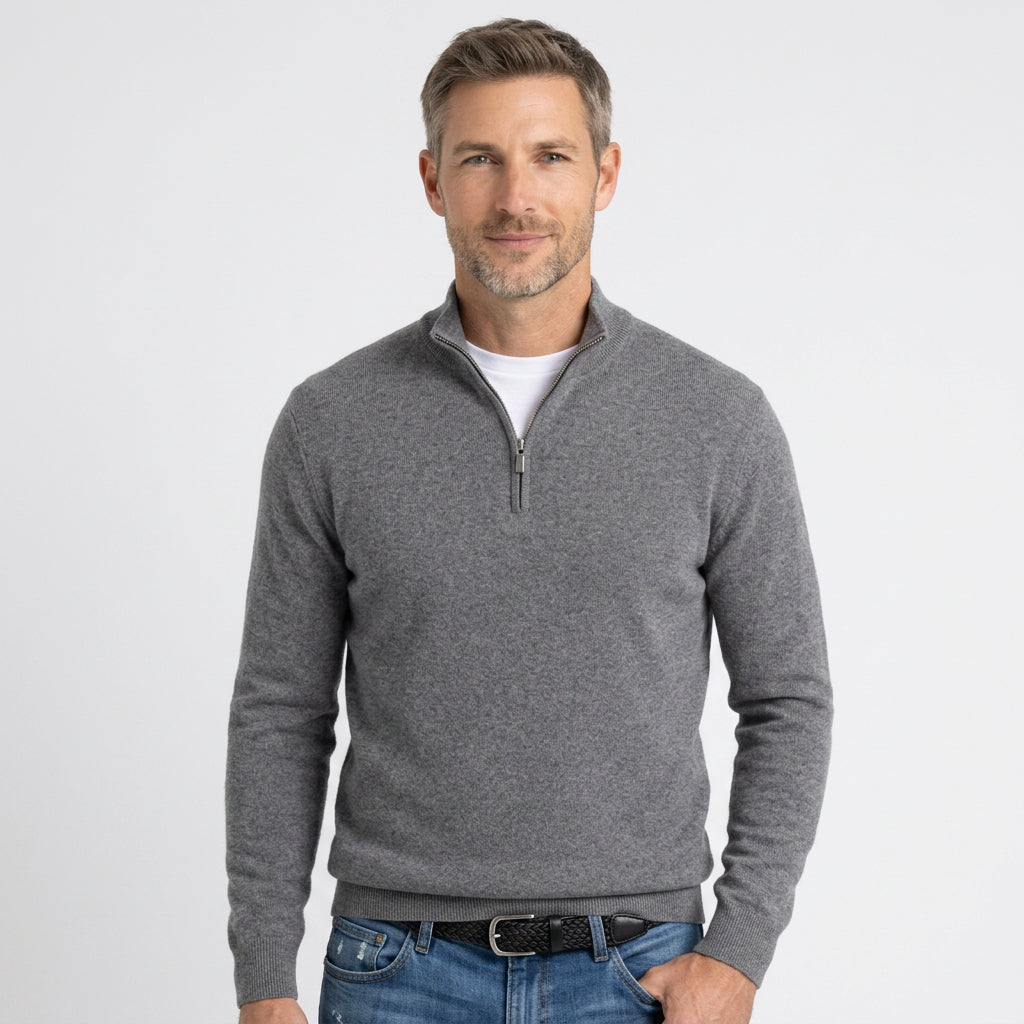 Men’s Quarter Zip Knit Sweater