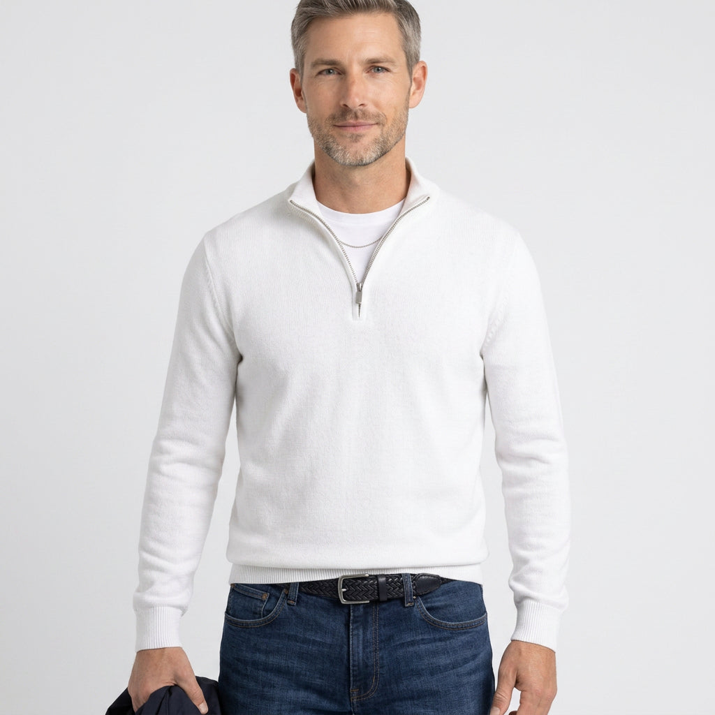 Men’s Quarter Zip Knit Sweater