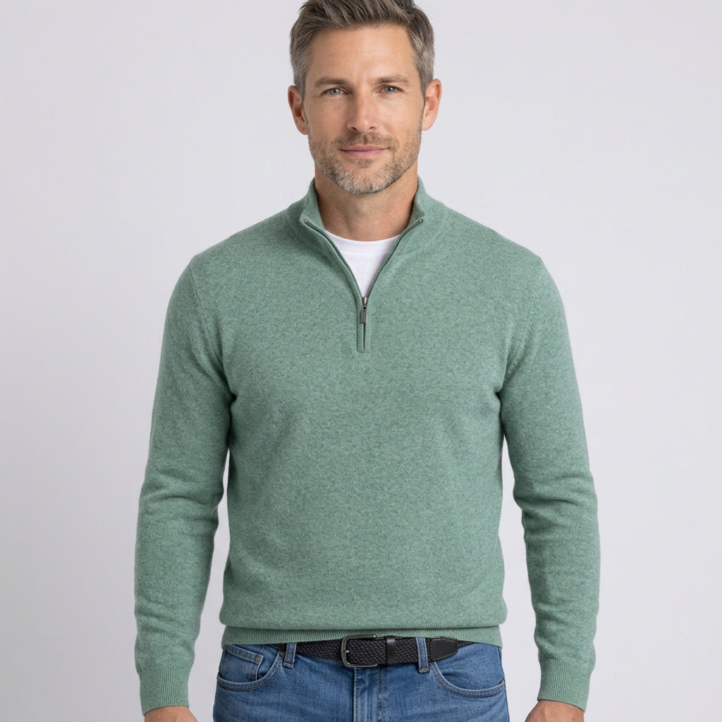 Men’s Quarter Zip Knit Sweater