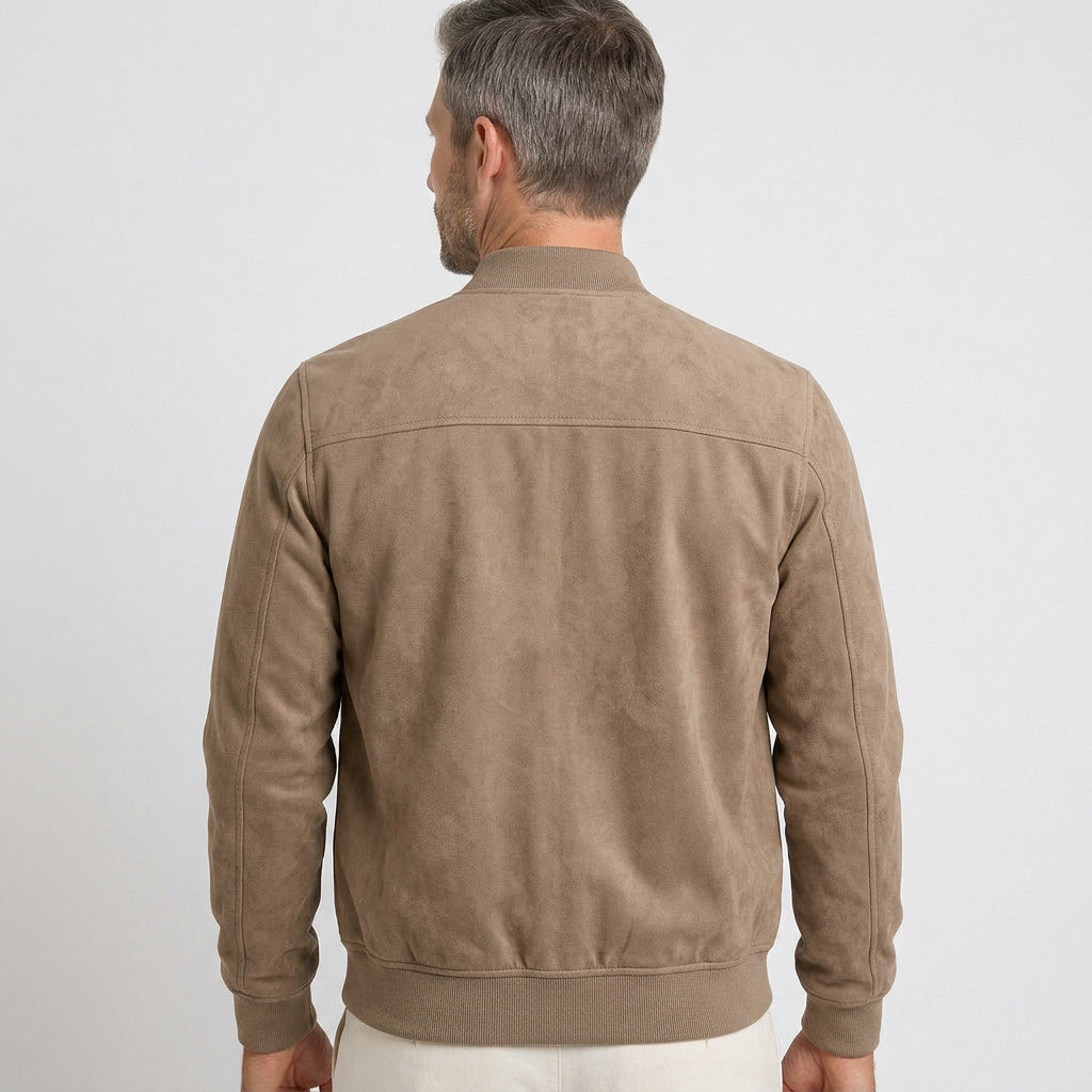 Men’s Suede Style Bomber Jacket