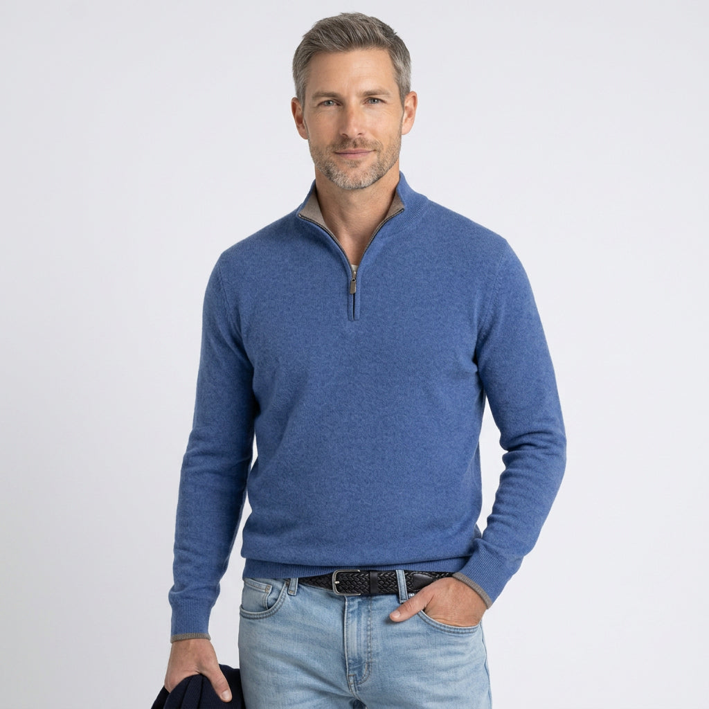 Men’s Quarter Zip Knit Sweater