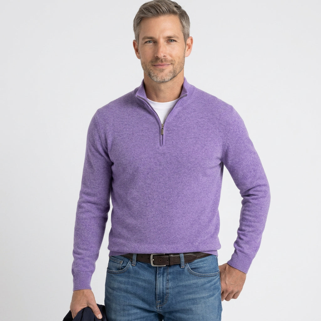 Men’s Quarter Zip Knit Sweater