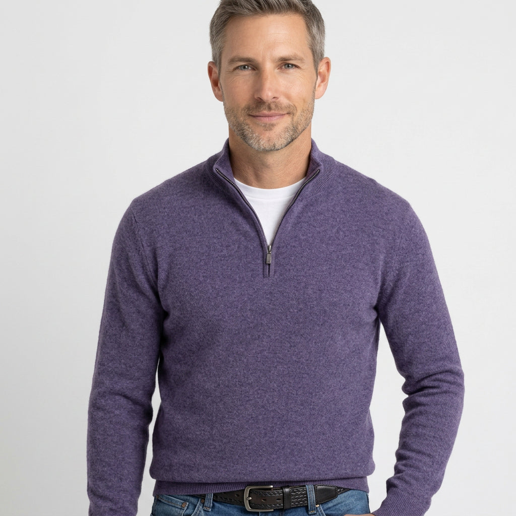 Men’s Quarter Zip Knit Sweater