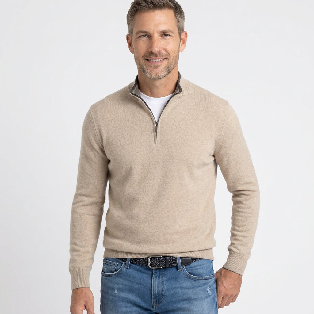 Men’s Quarter Zip Knit Sweater