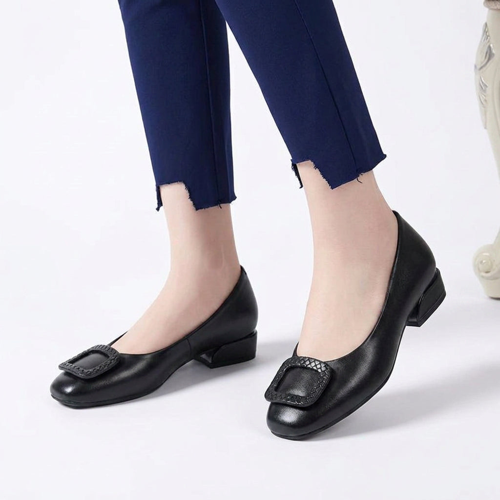 Square Buckle Ballet Flats