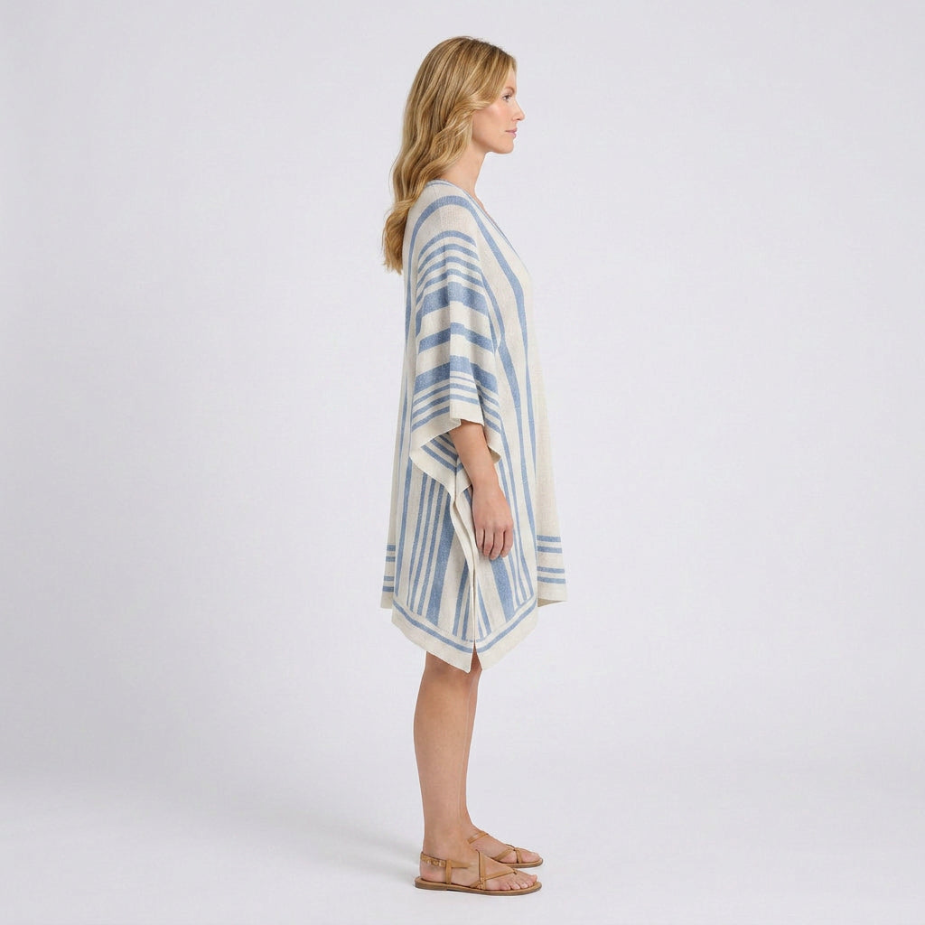 Coastal Stripe Resort Kaftan Dress